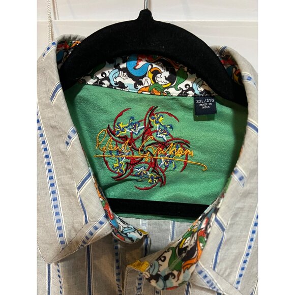 Robert Graham Embroidered Long Sleeve Button Up Shirt - Size XXL - Picture 2 of 7